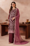 Zarif Mahrosh Embroidered Chiffon Unstitched 3Pc Suit UNST-MUF-02 SAMROSE