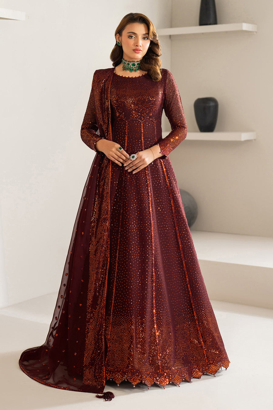 Alizeh Formals Embroidered Chiffon Unstitched 3Pc Suit AF-CH-2190-Liyana