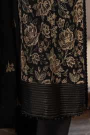 Hemstitch Embroidered Luxury Chiffon Unstitched 3Pc Suit - Leia
