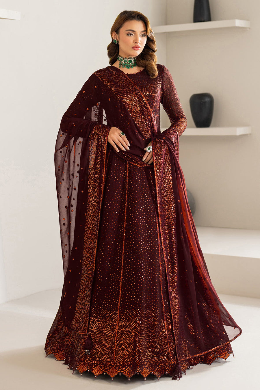 Alizeh Formals Embroidered Chiffon Unstitched 3Pc Suit AF-CH-2190-Liyana