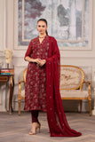 Hemstitch Embroidered Luxury Chiffon Unstitched 3Pc Suit - Melina