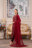 Hemstitch Embroidered Luxury Chiffon Unstitched 3Pc Suit - Melina