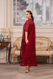 Hemstitch Embroidered Luxury Chiffon Unstitched 3Pc Suit - Melina