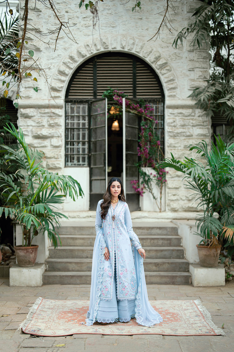 Qalamkar Luxury Lawn Unstitched Embroidered 3Pc Suit SB-04 Zarish