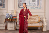 Hemstitch Embroidered Luxury Chiffon Unstitched 3Pc Suit - Melina