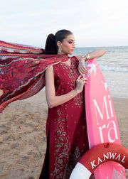 Kanwal Malik Mira Summer Lawn Unstitched Embroidered 3Pc Suit - Ayana