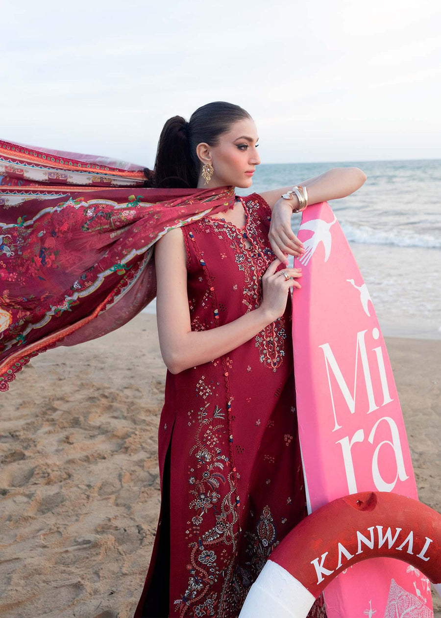 Kanwal Malik Mira Summer Lawn Unstitched Embroidered 3Pc Suit - Ayana