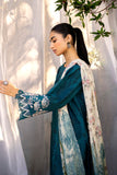 Neeshay Summer Lines Printkari Lawn Unstitched 3Pc Suit - LAGOON