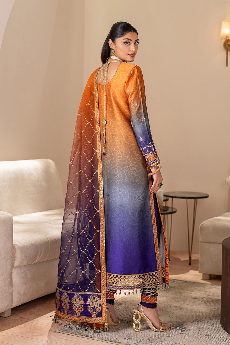 Alizeh Formals Embroidered Shamoz Silk Unstitched 3Pc Suit AF-SS-2235-Nebula