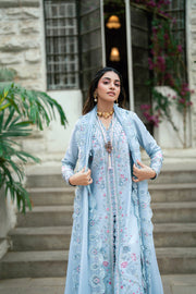 Qalamkar Luxury Lawn Unstitched Embroidered 3Pc Suit SB-04 Zarish