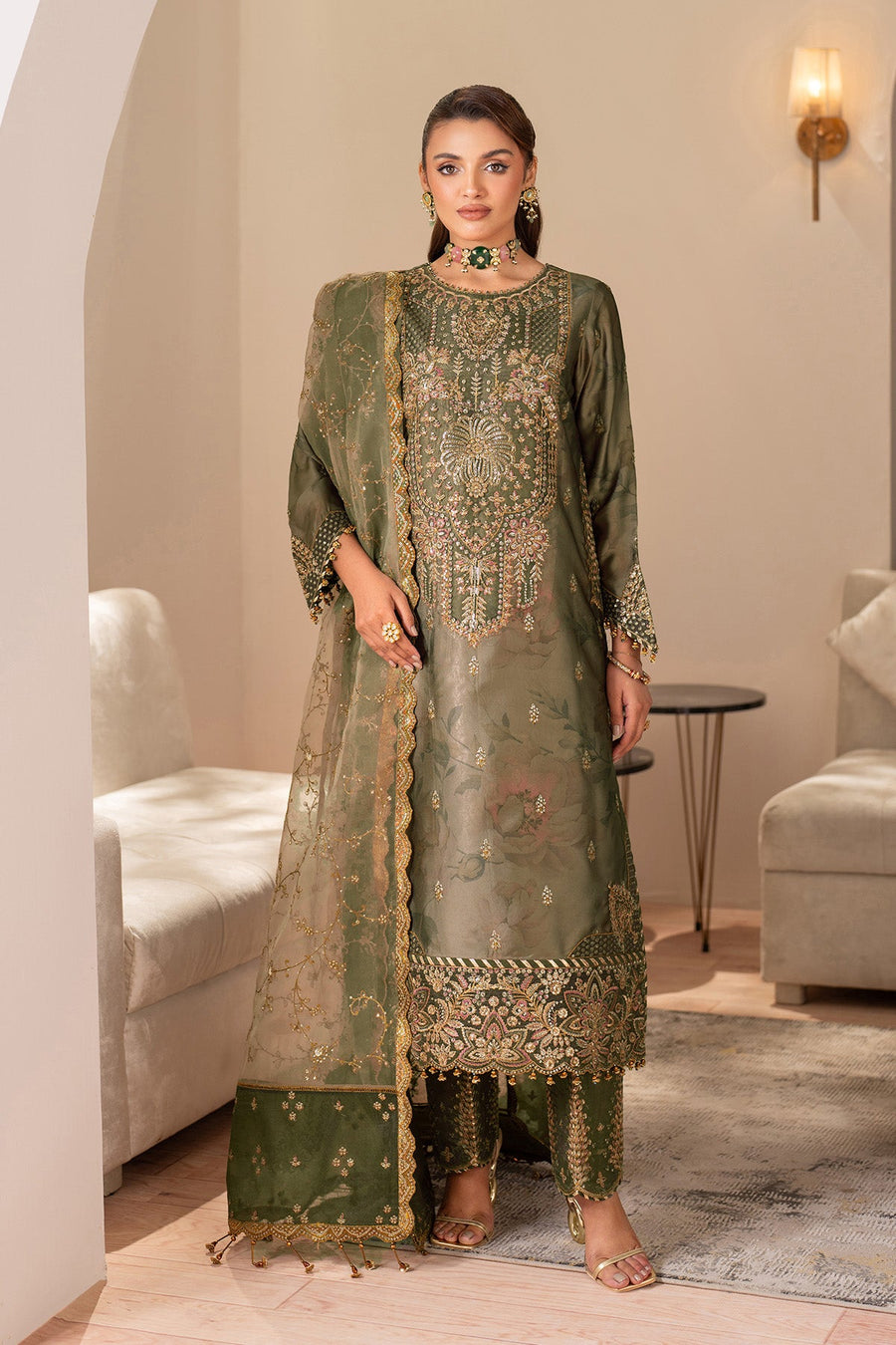 Alizeh Formals Embroidered Shamoz Silk Unstitched 3Pc Suit AF-SS-2234-Twilight