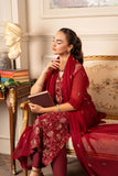 Hemstitch Embroidered Luxury Chiffon Unstitched 3Pc Suit - Melina