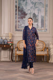 Hemstitch Embroidered Luxury Chiffon Unstitched 3Pc Suit - Elaya