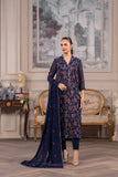 Hemstitch Embroidered Luxury Chiffon Unstitched 3Pc Suit - Elaya