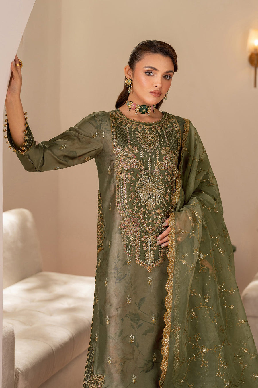 Alizeh Formals Embroidered Shamoz Silk Unstitched 3Pc Suit AF-SS-2234-Twilight