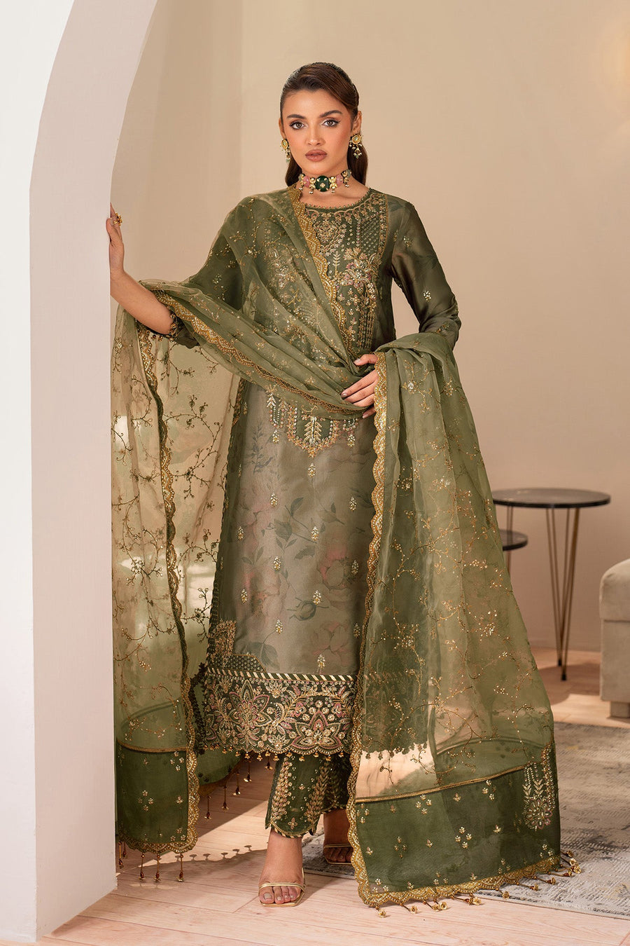 Alizeh Formals Embroidered Shamoz Silk Unstitched 3Pc Suit AF-SS-2234-Twilight