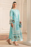 Zivah Apparel Unstitched Embroidered Luxury Lawn 3Pc Suit - Turquoise