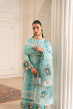 Zivah Apparel Unstitched Embroidered Luxury Lawn 3Pc Suit - Turquoise
