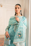Zivah Apparel Unstitched Embroidered Luxury Lawn 3Pc Suit - Turquoise