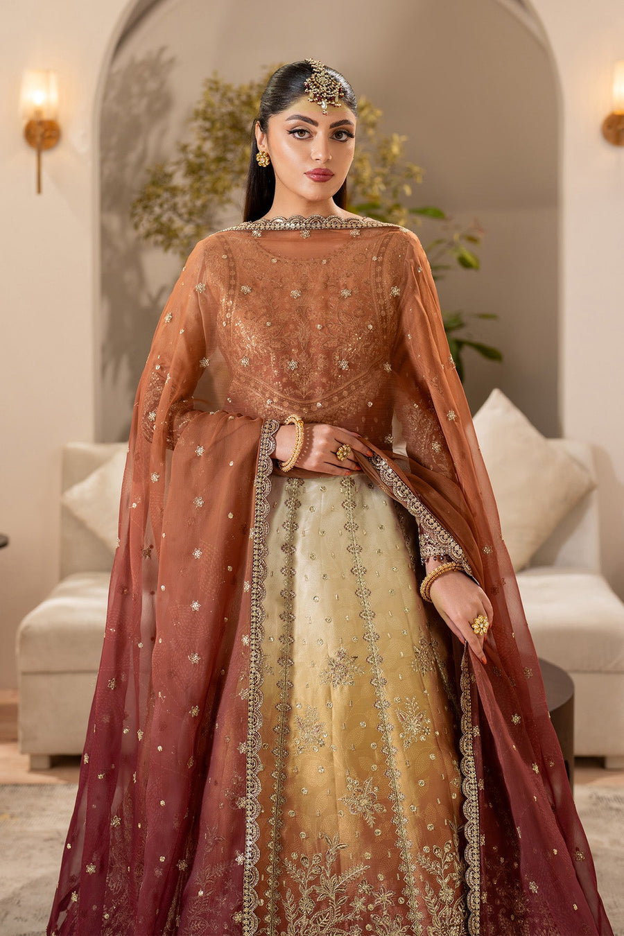 Alizeh Formals Embroidered Shamoz Silk Unstitched 3Pc Suit AF-SS-2233-Carmela