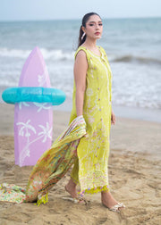 Kanwal Malik Mira Summer Lawn Unstitched Embroidered 3Pc Suit - Ilyra
