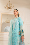 Zivah Apparel Unstitched Embroidered Luxury Lawn 3Pc Suit - Turquoise