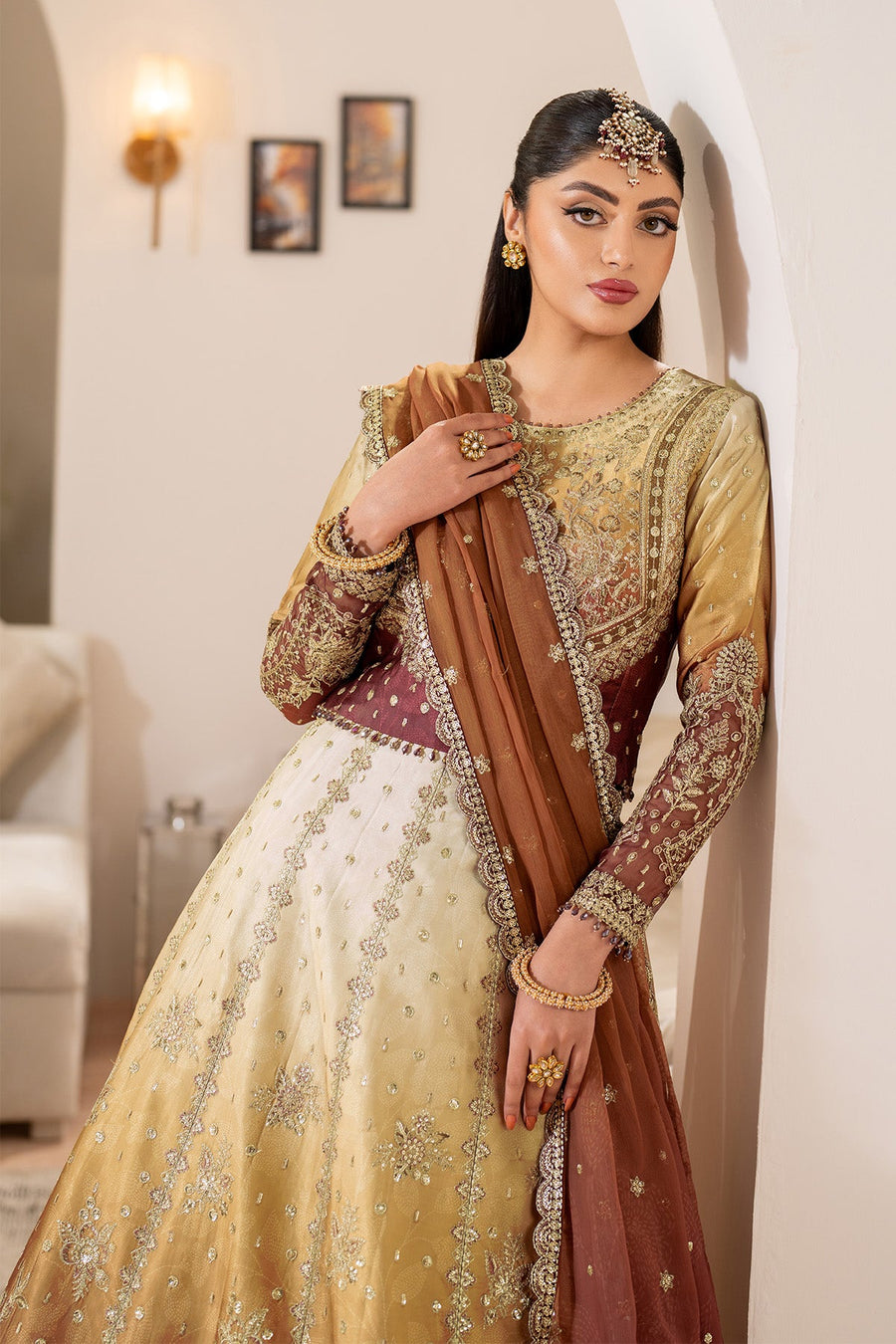 Alizeh Formals Embroidered Shamoz Silk Unstitched 3Pc Suit AF-SS-2233-Carmela