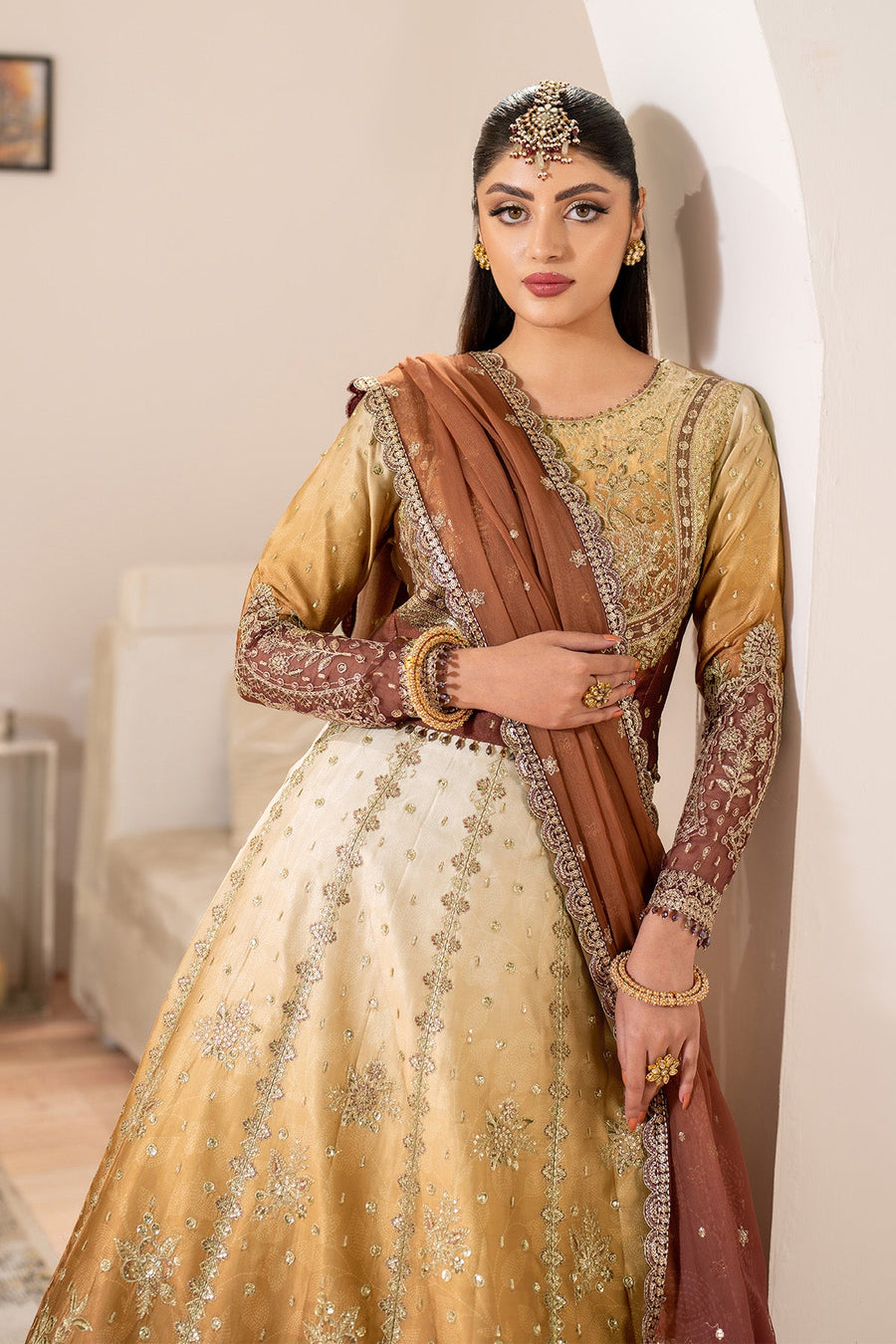 Alizeh Formals Embroidered Shamoz Silk Unstitched 3Pc Suit AF-SS-2233-Carmela