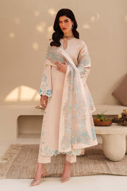 Zarif Exclusive Tabeer Embroidered Raw Silk Unstitched 3Pc Suit D-02 Florielle