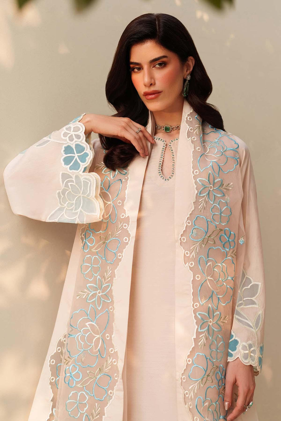 Zarif Exclusive Tabeer Embroidered Raw Silk Unstitched 3Pc Suit D-02 Florielle