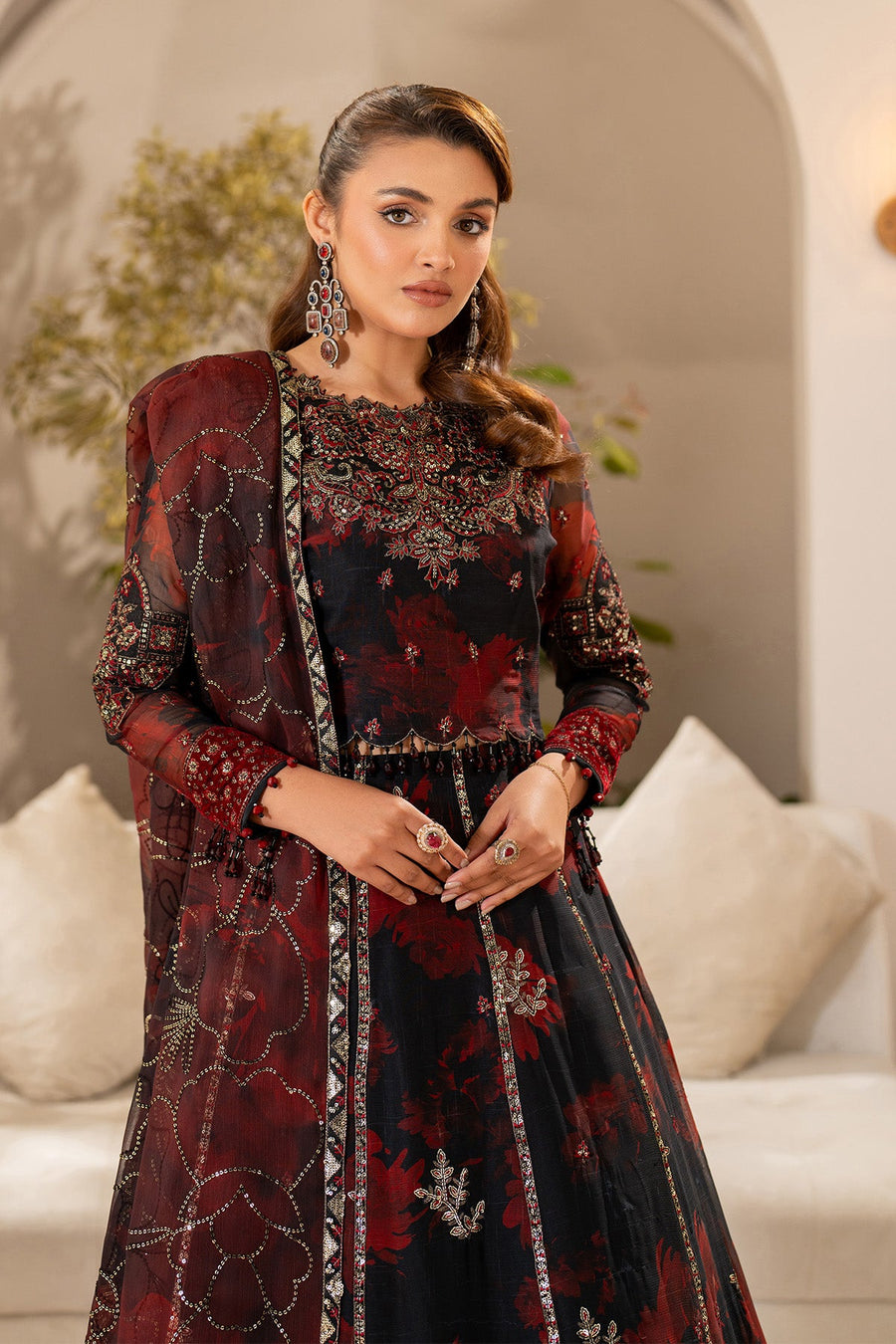 Alizeh Fashion Fleur Embroidered Chiffon Unstitched 3Pc Suit AF-CH-2191-Talia