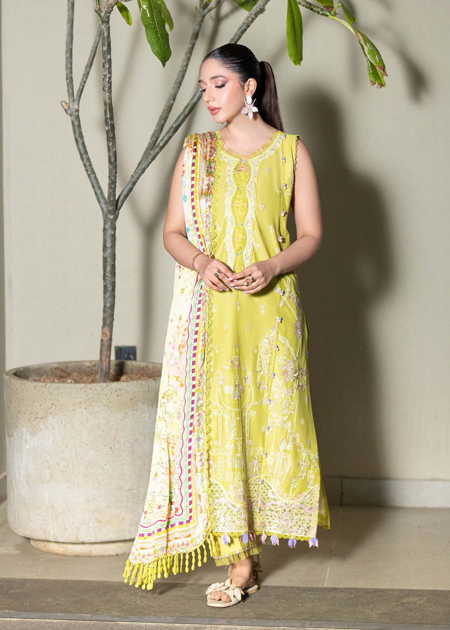 Kanwal Malik Mira Summer Lawn Unstitched Embroidered 3Pc Suit - Ilyra