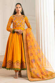Zivah Apparel Unstitched Embroidered Luxury Lawn 3Pc Suit - Citrina