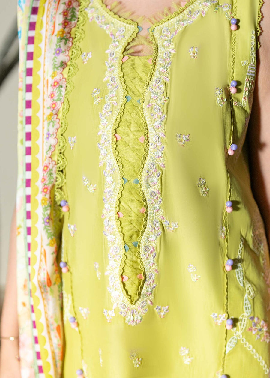 Kanwal Malik Mira Summer Lawn Unstitched Embroidered 3Pc Suit - Ilyra