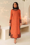 Zarif Exclusive Tabeer Embroidered Raw Silk Unstitched 3Pc Suit D-05 Sangria