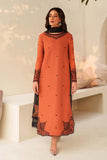 Zarif Exclusive Tabeer Embroidered Raw Silk Unstitched 3Pc Suit D-05 Sangria