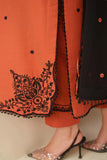 Zarif Exclusive Tabeer Embroidered Raw Silk Unstitched 3Pc Suit D-05 Sangria