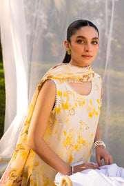 Neeshay Summer Lines Printkari Lawn Unstitched 3Pc Suit - SUNSPLASH
