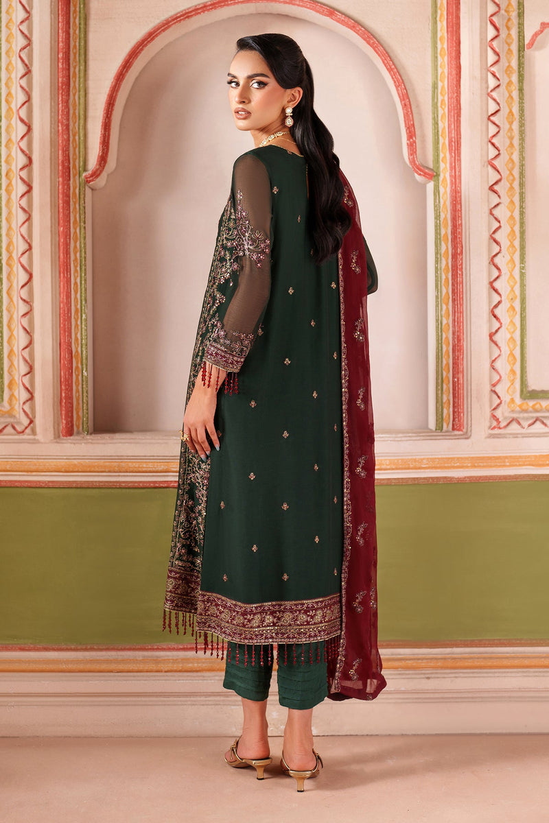 Zarif Mahrosh Embroidered Chiffon Unstitched 3Pc Suit UNST-MUF-07 MINSHA