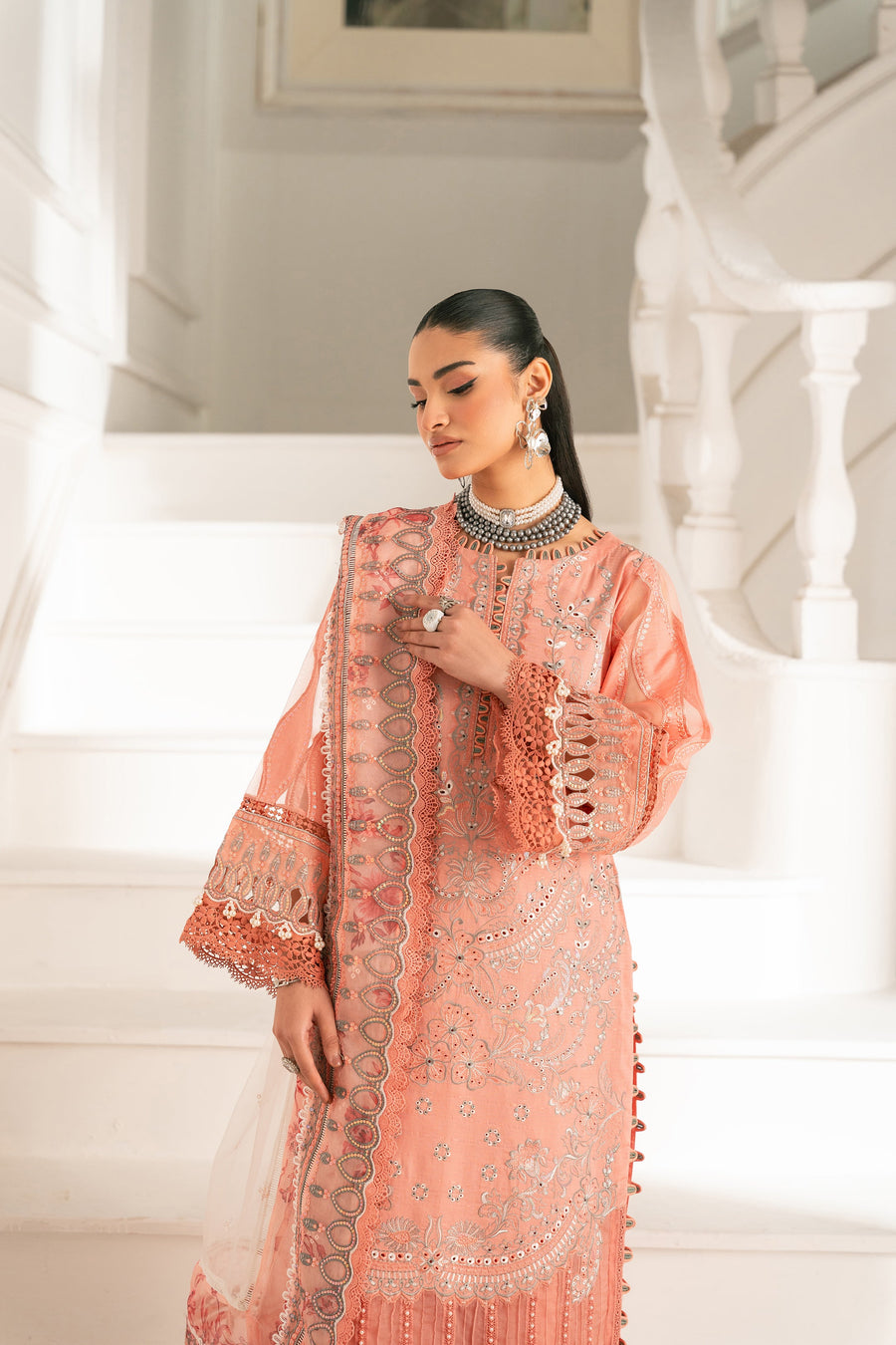 Zivah Apparel Unstitched Embroidered Luxury Lawn 3Pc Suit - Juliet
