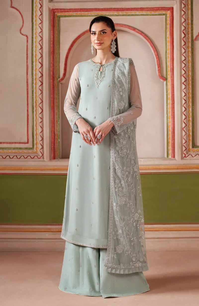 Zarif Falesia Embroidered Net Unstitched 3Pc Suit UNST-HF-05 DINAAR
