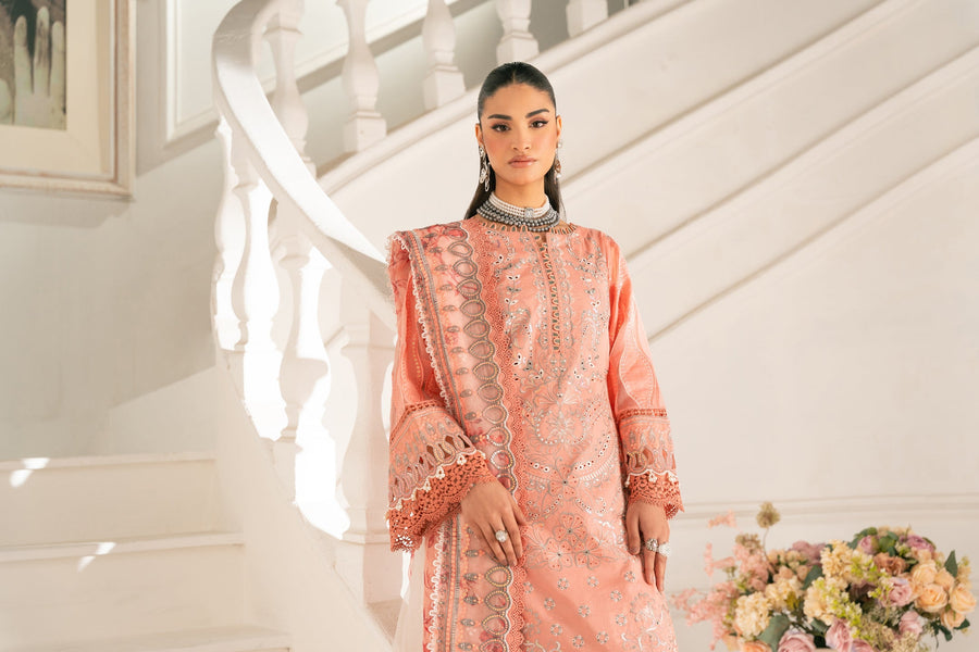 Zivah Apparel Unstitched Embroidered Luxury Lawn 3Pc Suit - Juliet