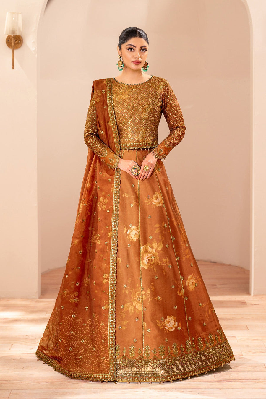 Alizeh Formals Embroidered Shamoz Silk Unstitched 3Pc Suit AF-SS-2230-Vivara