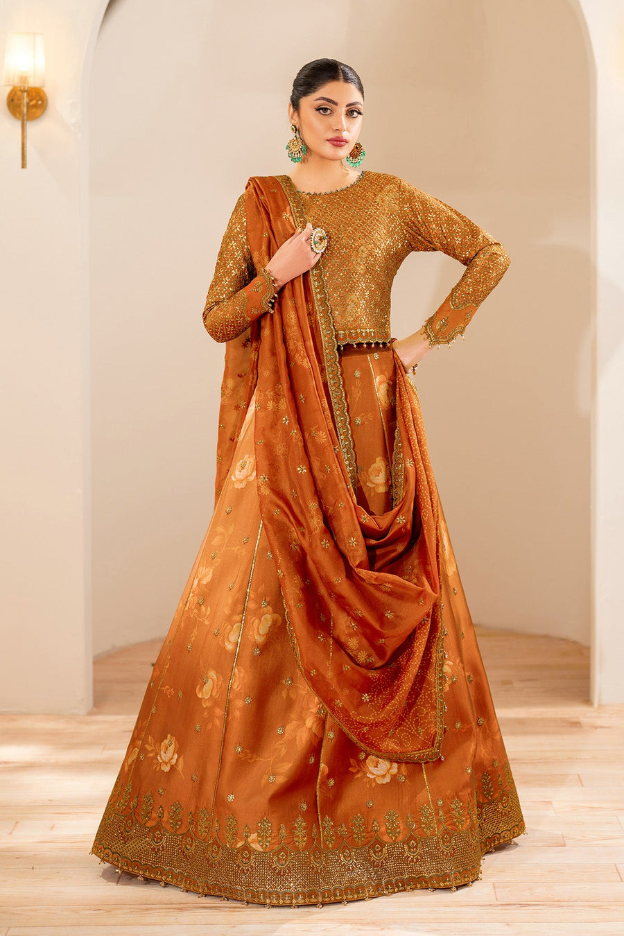 Alizeh Formals Embroidered Shamoz Silk Unstitched 3Pc Suit AF-SS-2230-Vivara