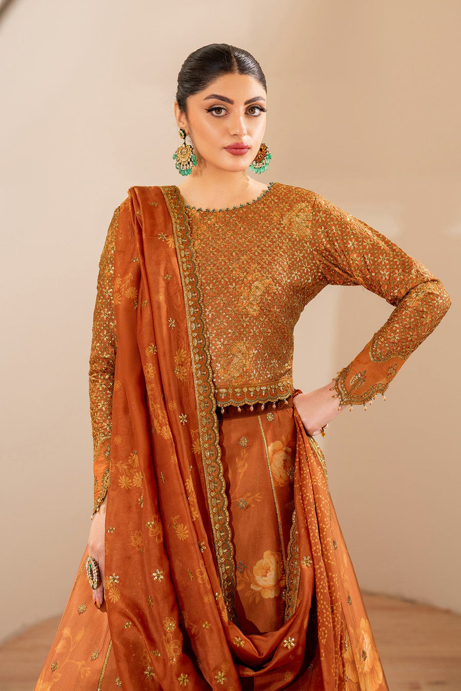Alizeh Formals Embroidered Shamoz Silk Unstitched 3Pc Suit AF-SS-2230-Vivara