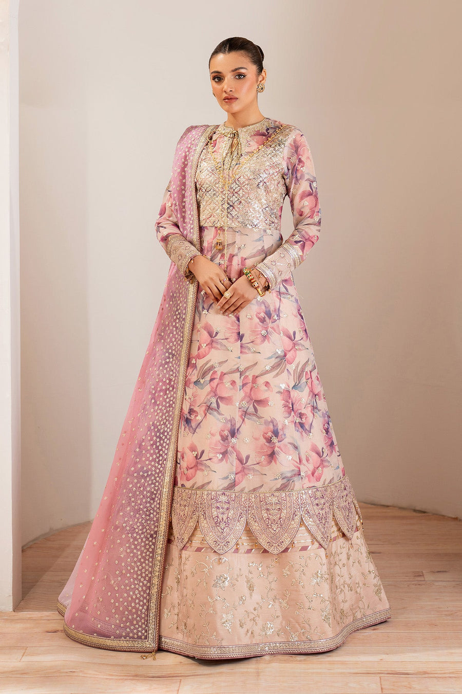 Alizeh Fashion Fleur Embroidered Chiffon Unstitched 3Pc Suit AF-CH-2193-Dina