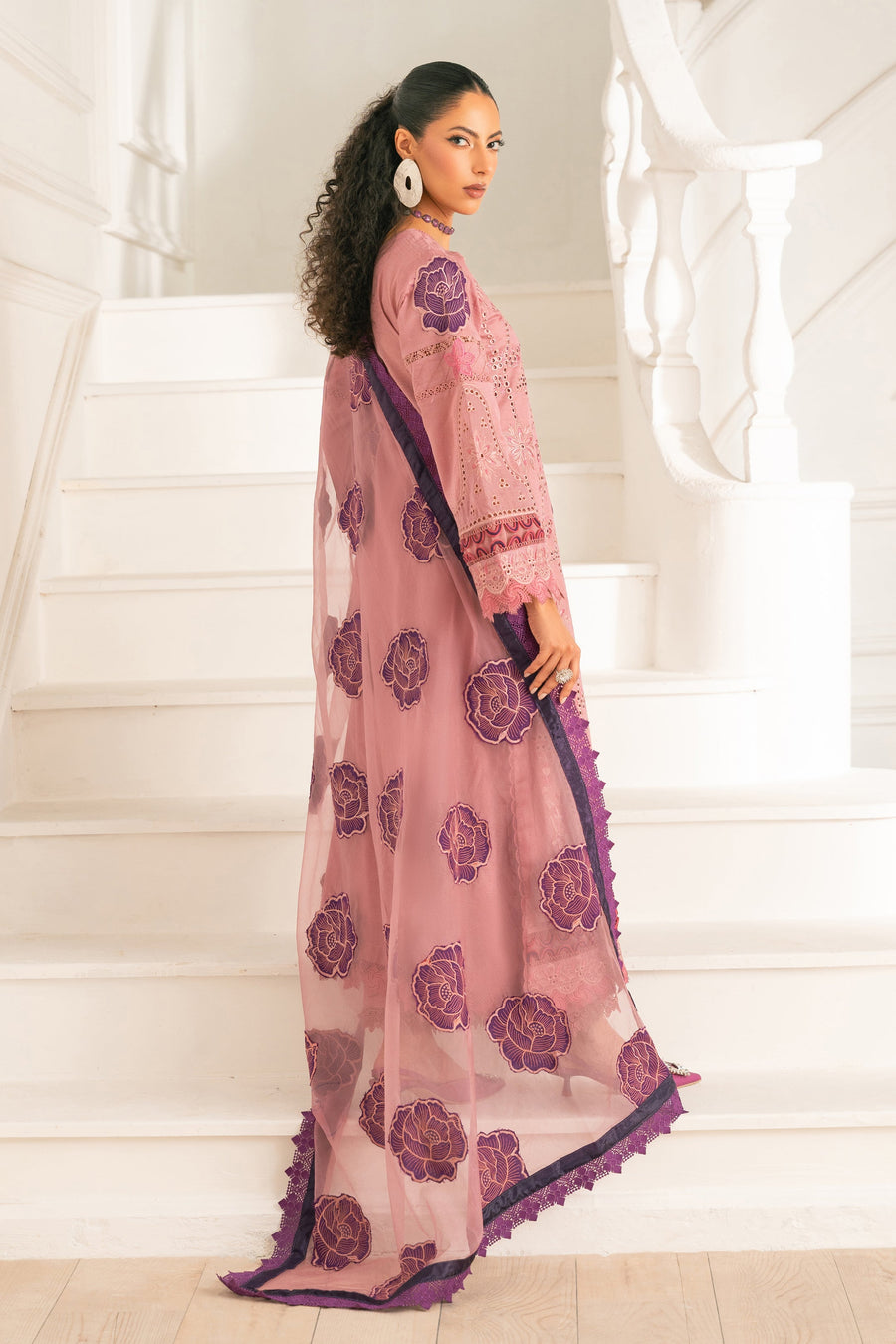 Zivah Apparel Unstitched Embroidered Luxury Lawn 3Pc Suit - Zaran