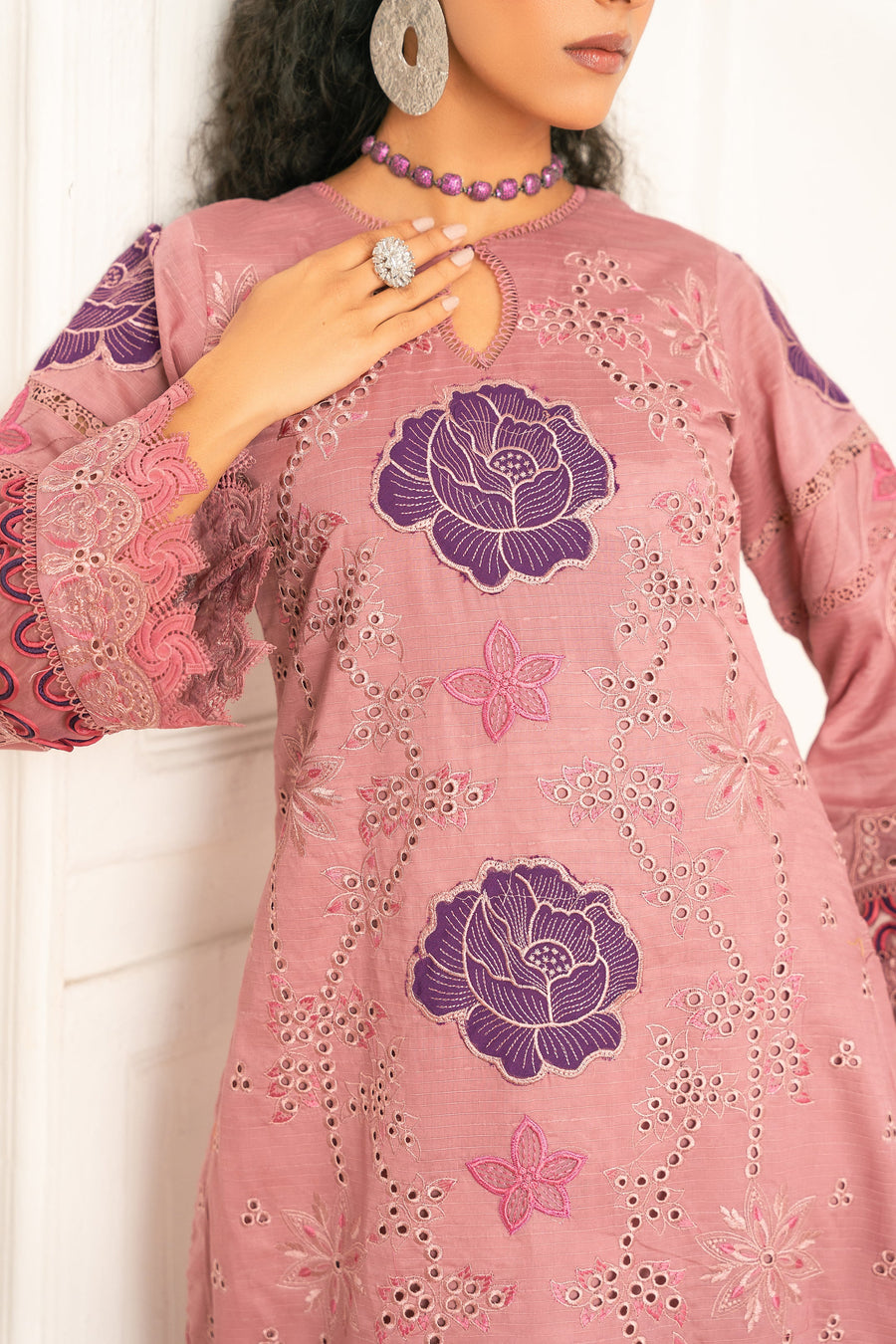 Zivah Apparel Unstitched Embroidered Luxury Lawn 3Pc Suit - Zaran