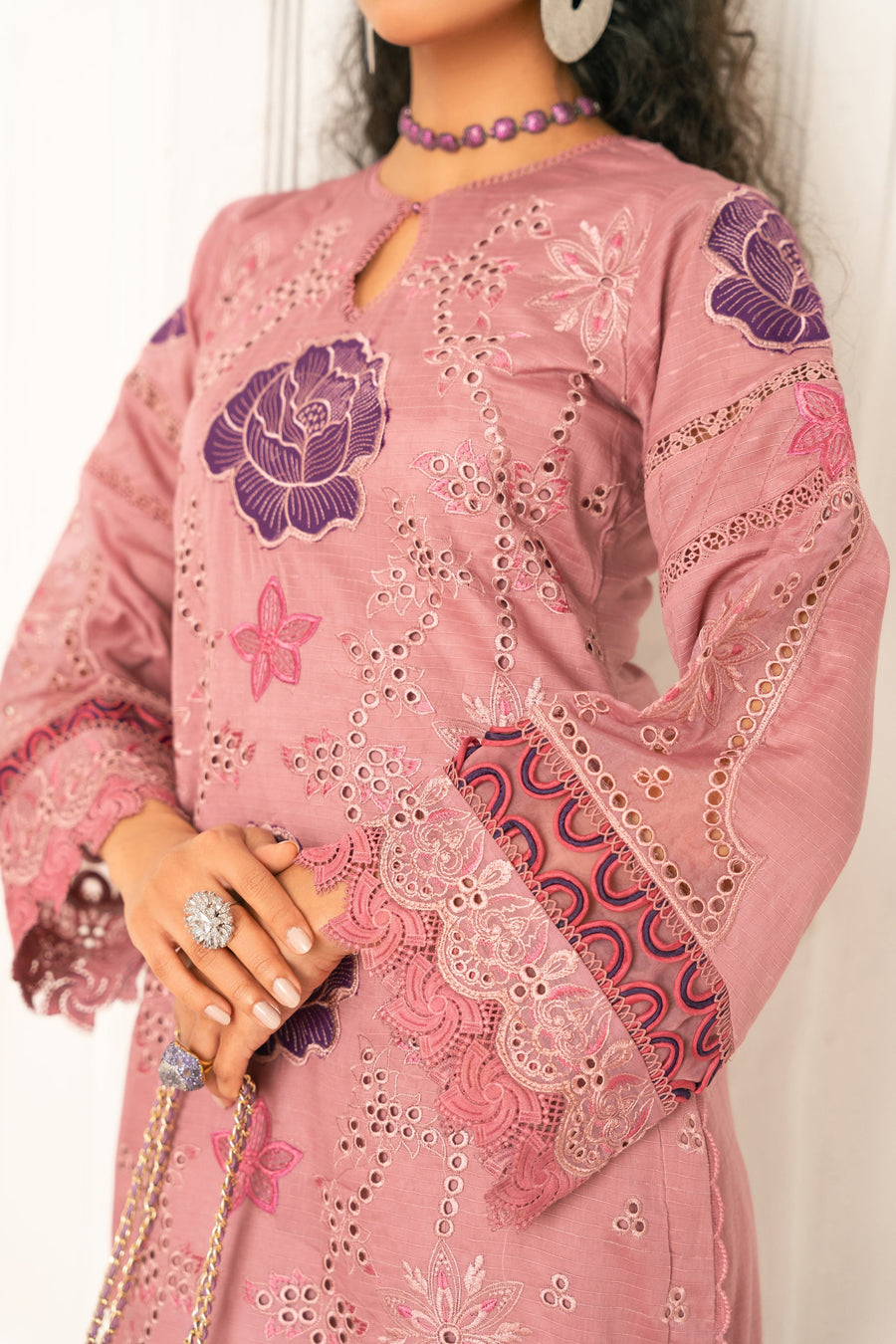 Zivah Apparel Unstitched Embroidered Luxury Lawn 3Pc Suit - Zaran