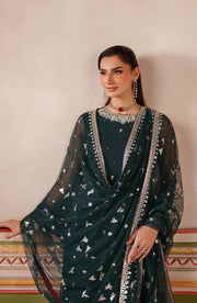 Zarif Falesia Embroidered Net Unstitched 3Pc Suit UNST-HF-02 SHENAAR